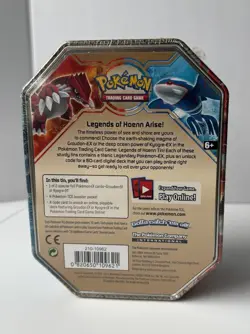 Pokemon Legends of Hoenn 2015 Kyogre-EX Tin Cards Deck SEALED - Image 3