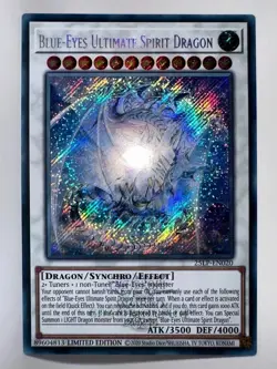 Yugioh Blue-Eyes Ultimate Spirit Dragon 25LP-EN020 Secret Rare Emblazoned - Image 1