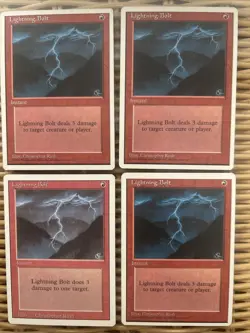 Lightning Bolt Revised Edition Regular x4 Magic: The Gathering - Image 1