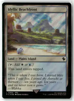 Idyllic Beachfront (Surge Foil) Commander: Final Fantasy Foil MAGIC MTG NM - Image 1