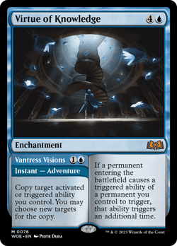 Virtue of Knowledge // Vantress Visions [Wilds of Eldraine] Magic MTG - Image 1