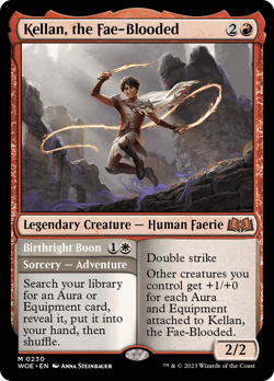 Kellan, the Fae-Blooded // Birthright Boon [Wilds of Eldraine] Magic MTG - Image 1