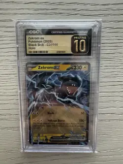 CGC Pristine 10 Zekrom ex 034/086 Sv: Black Bolt Holo 2025 - Image 1