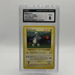 Pokemon Card Magnemite 53/102 Shadowless Base Set 1999 CGC 6 - Image 1