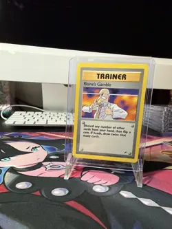 Pokemon TCG Blaine's Gamble 121/132 Gym Challenge Unlimited Uncommon Trainer WO… - Image 1