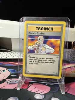 Pokemon TCG Blaine's Gamble 121/132 Gym Challenge Unlimited Uncommon Trainer WO… - Image 2