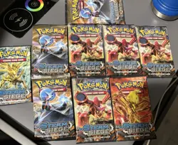 Pokemon "Steam Siege" 10-Card Sealed Booster 9 Packs - Image 1