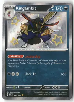 Kingambit 187/091 Shiny Rare Paldean Fates Pokemon Near Mint - Image 1