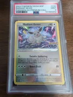 Pokemon Go 2022 Sword & Shield Radiant Eevee Black Star Promo SWSH230 PSA 9 Mint - Image 1