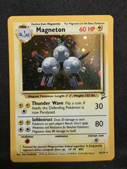 Vintage Pokemon TCG - Base Set 2 - Unlimited Magneton 009/130 Holo: NM-- - Image 1