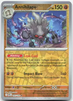 Annihilape 092/182 Rare Destined Rivals Pokemon Reverse Holo Near Mint - Image 1
