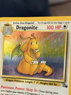 Pokemon TCG Dragonite 4/62 Fossil Set Holo Rare WOTC VTG 1999 LP+ - Image 4