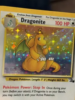 Pokemon TCG Dragonite 4/62 Fossil Set Holo Rare WOTC VTG 1999 LP+ - Image 5