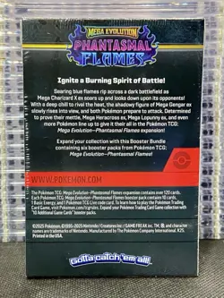 Pokemon TCG Mega Evolution Phantasmal Flames Booster Bundles New Sealed 6 Packs - Image 2
