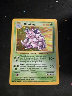 Nidoking Holo Holo Rare Pokemon Base Set 011/102 MP - Image 1