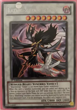 YuGiOh Blackwing - Silverwind the Ascendant Rare 1st Edition DP11-EN015 - Image 1
