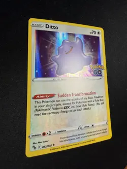 Ditto 053/078 Holo Rare Pokemon GO Pokemon TCG Card NM - Image 2