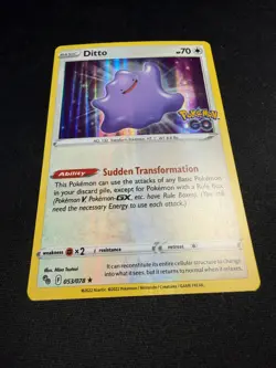 Ditto 053/078 Holo Rare Pokemon GO Pokemon TCG Card NM - Image 4