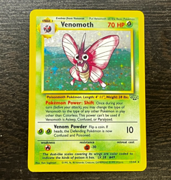 POKEMON TCG - ENGLISH JUNGLE SET VENOMOTH 13/64 HOLO RARE CARD LP MP - Image 1