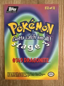 Dragonite # 149 Card E12 of 12 Topps Movie Stage 3 Pokemon NM - Image 2