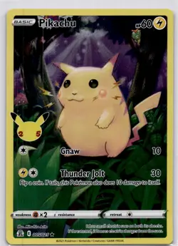 Pikachu HOLO 005/025 (NM) Celebrations Pokemon Cards - Image 1