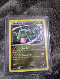 Pokemon Rayquaza Black Star Promo XY141 Basic Dual Claw Dragon Blast 120 HP Card - Image 1