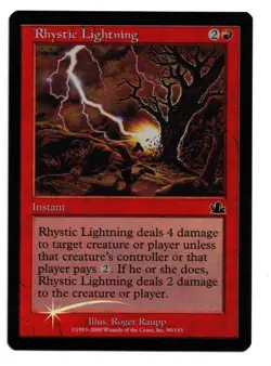Magic the Gathering MTG Card: Rhystic Lightning FOIL 99/143 Prophecy! NM - Image 1