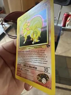 Pokemon TCG Brock's Ninetales Unlimited Holo Rare Card Gym Challenge 3/132 NM! - Image 5