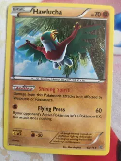 Hawlucha 63/111 XY Holo Rare Furious Fists Pokemon LP Tcg Card - Image 1