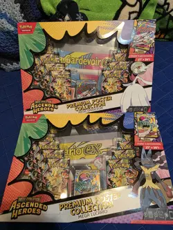 Pokemon Mega Evolution Ascended Heroes GARDEVOIR And LUCARIO Poster Collection - Image 1
