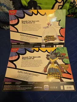 Pokemon Mega Evolution Ascended Heroes GARDEVOIR And LUCARIO Poster Collection - Image 2