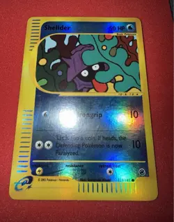 Pokemon Shellder 129/165 Expedition Base Set Reverse Holo Light Played - Image 1