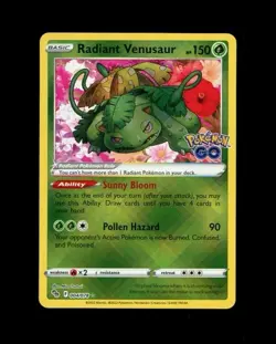 2022 Pokemon GO RADIANT VENUSAUR HOLO 4/78 RARE! NM - Image 1