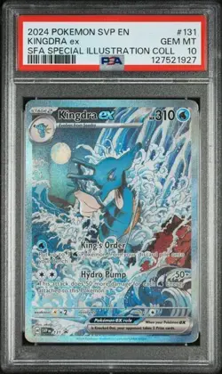 2024 POKEMON SVP EN-SV BLACK STAR PROMO #131 KINGDRA EX PSA 10 - Image 1