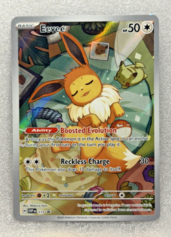 2025 Pokemon Eevee SVP #173 Black Star Promo Prismatic Evolutions ETB Holo NM - Image 1