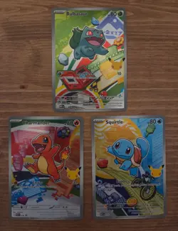 Pokemon First Partner Kanto Starters: Bulbasaur, Charmander, & Squirtle - NM - Image 1
