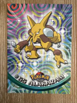1999 Topps Pokemon Series 1 - Alakazam #65 Blue Logo Non Holo NM - Image 1