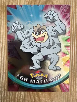 Topps Pokemon - Machamp #68 Blue Logo Holo TV Animation Edition NM - Image 1