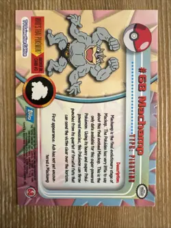 Topps Pokemon - Machamp #68 Blue Logo Holo TV Animation Edition NM - Image 2