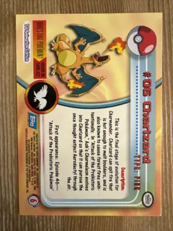 Pokemon Charizard #06 Non Holo Topps 1999 TV Animation Edition LP - Image 2