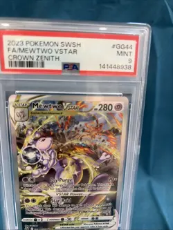 PSA 9 2023 POKEMON SWORD AND SHIELD CROWN ZENITH FULL ART/MEWTWO VSTAR GG44 - Image 4