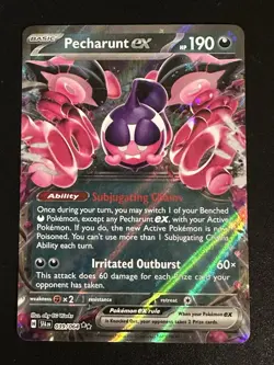 Pecharunt EX 039/064 Pokemon Shrouded Fable Double Rare Holo NM - Image 3