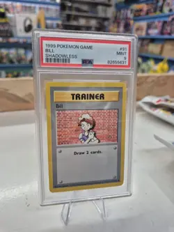 Pokemon 91/102 Trainer Bill- PSA Grade 9 - Image 1