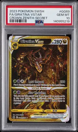 2023 POKEMON SWORD & SHIELD CROWN ZENITH SECRET FULL ART/GIRATINA VSTAR PSA 10 - Image 1