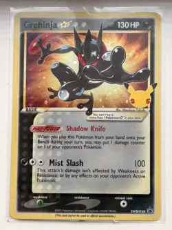 Greninja Gold Star Pokemon TCG Celebrations Promo SWSH144 LP - Image 1