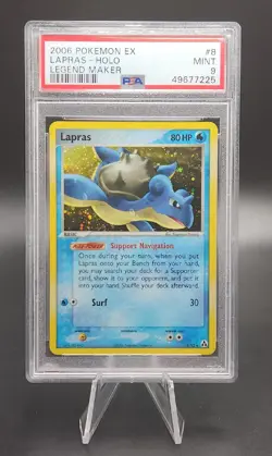 Pokemon Lapras EX Legend Maker Holo Rare #8 PSA 9 Mint Himeno - Image 1