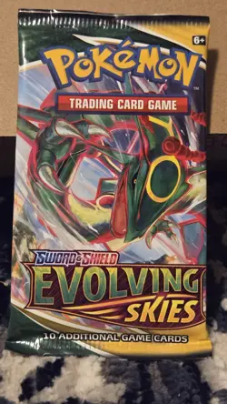 Evolving Skies Pokemon TCG Sealed Pack x1 Rayquaza art Box Fresh - Image 1
