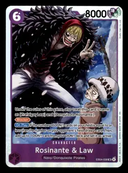 Rosinante & Law EB04-038 SR OP14 The Azure Sea's Seven One Piece Near Mint - Image 1