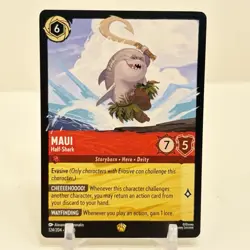 Disney Lorcana Azurite Sea Maui Half-Shark 124/204 NM - Image 1