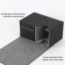 Magnetic PU Leather Deck Case Storage Box 200+Card ForMTG PTCG Trading Card Game - Image 4